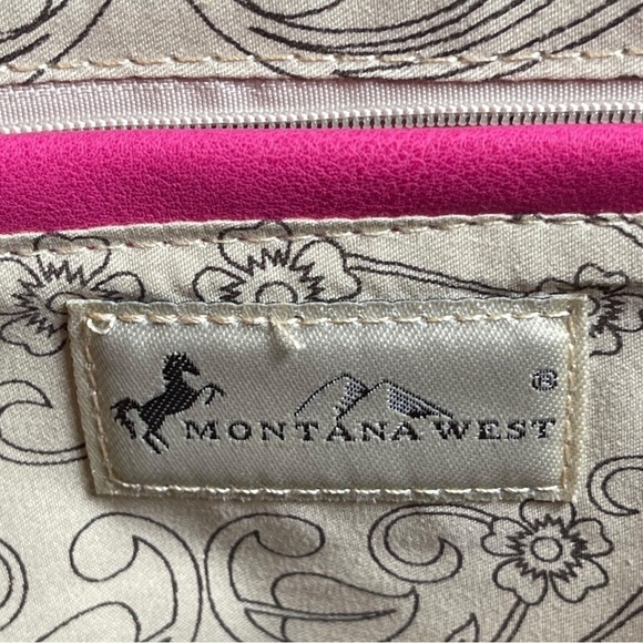 Nwot Montana West Tooled Concealed Handgun Studded Satchel Purse Pink - Picture 13 of 15